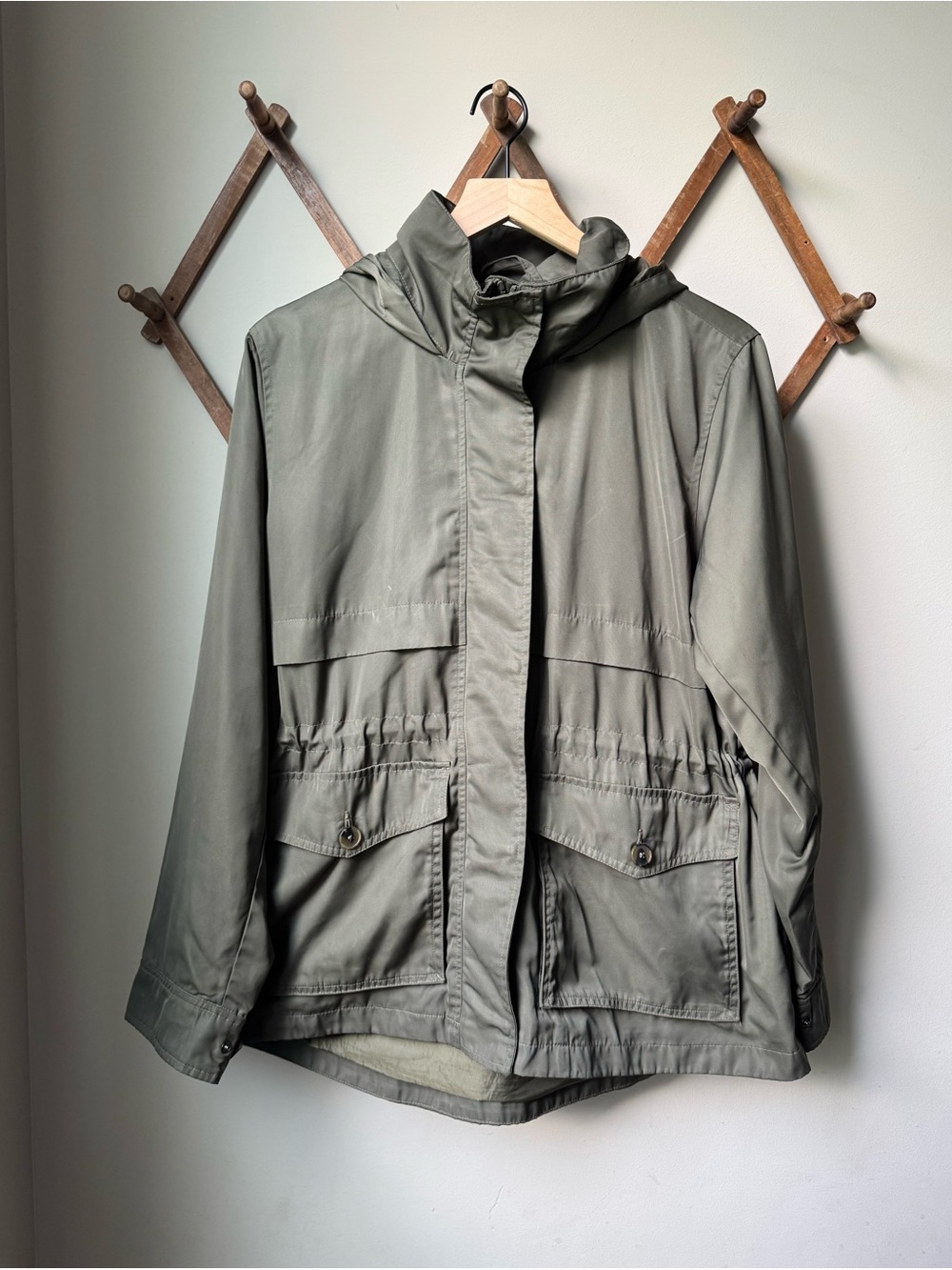 Universal Thread Olive Green Utility Water Resistant Jacket with Hood Women’s XL